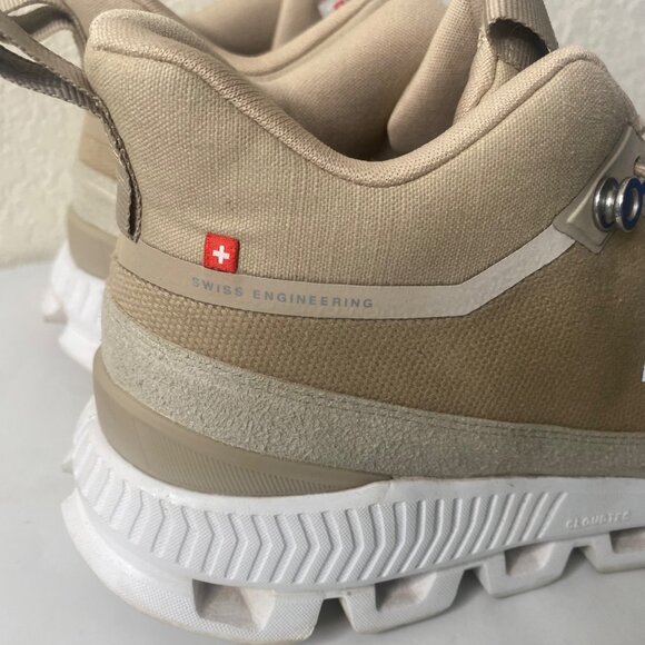 On Cloud Hi Speedboard Sneaker Shoes Mens Size 8.5 Sand Swiss Enginering - Picture 10 of 15